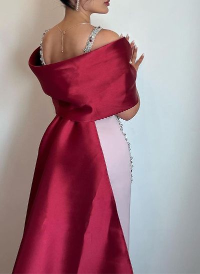 Trumpet/Mermaid Sleeveless Elastic Satin Evening Dresses With Rhinestone