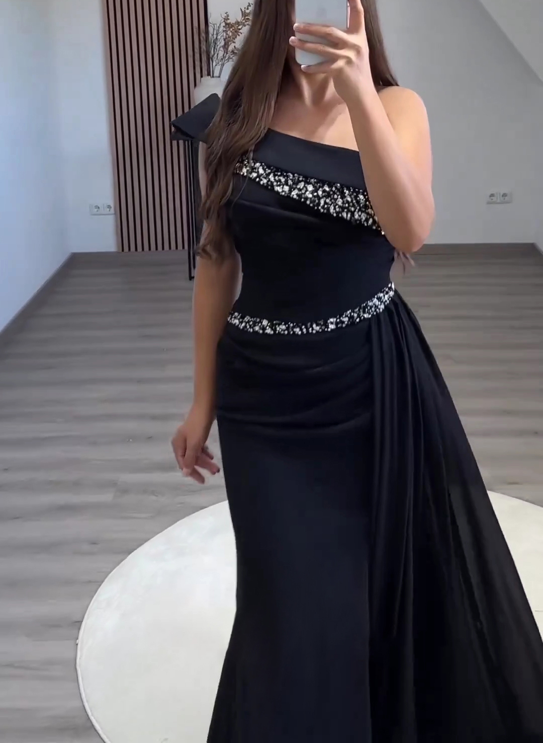 One-Shoulder Beading Trumpet/Mermaid Prom Dresses