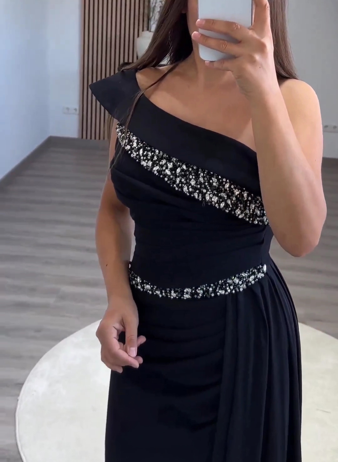 One-Shoulder Beading Trumpet/Mermaid Prom Dresses