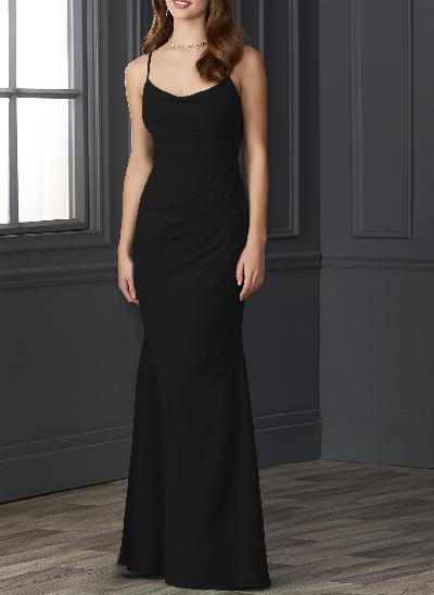 Cowl Back Trumpet/Mermaid Chiffon Bridesmaid Dresses