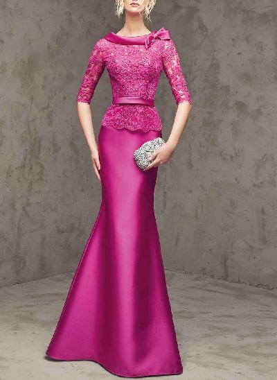 Long Cowl Neck Lace Mermaid Mother Of The Bride Dresses
