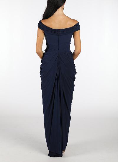 Sheath/Column V-Neck Sleeveless Chiffon Bridesmaid Dresses With Split Front