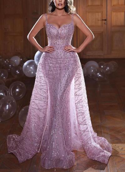 Trumpet/Mermaid Sweetheart Sleeveless Sequined Prom Dresses