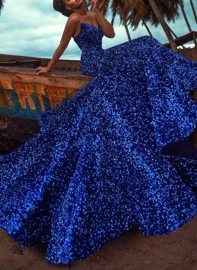 Sparkly Sequined Trumpet/Mermaid Sweetheart Prom Dresses
